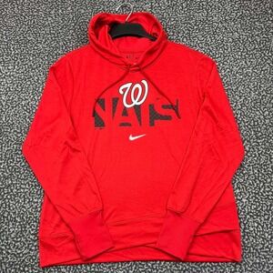 Nike Dri-Fit Hoodie Women Medium Washington Nationals Long Sleeve Pullover New M